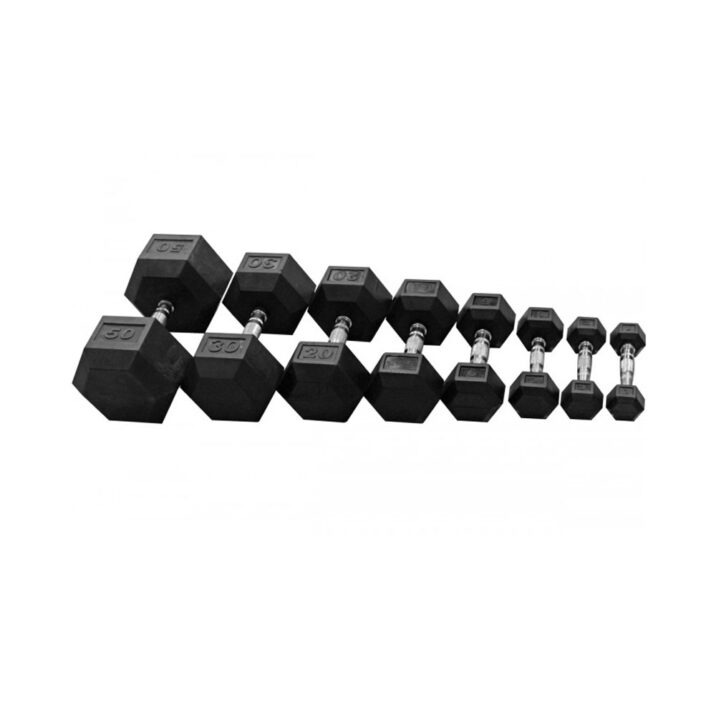 Rubber Hex Dumbbells