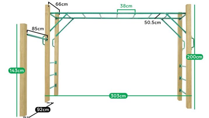 Amazon 3.0m Monkey Bar Set