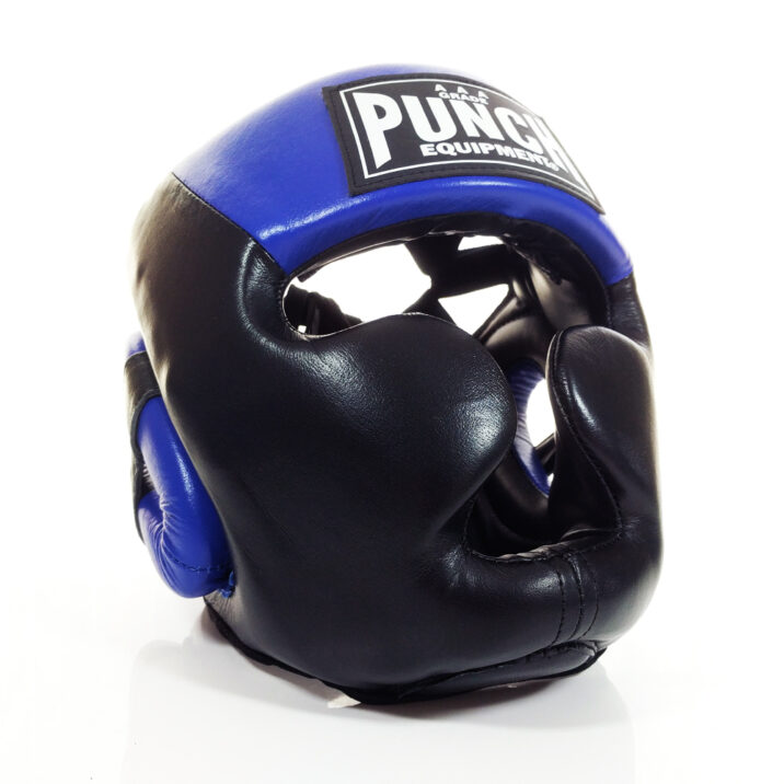 TROPHY GETTERS® FULL FACE HEADGEAR - Medium, Black/Blue