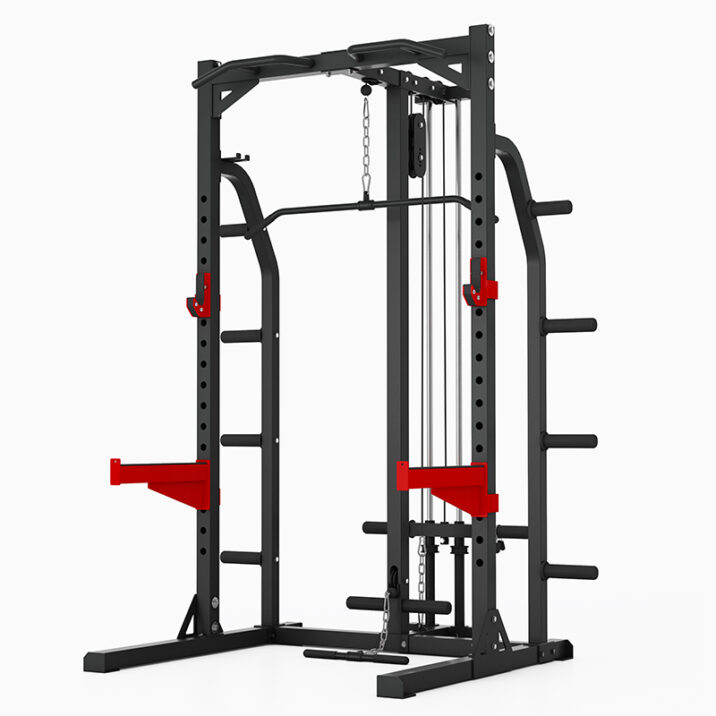 Heavy Duty Half Rack with Lat Row Attachment