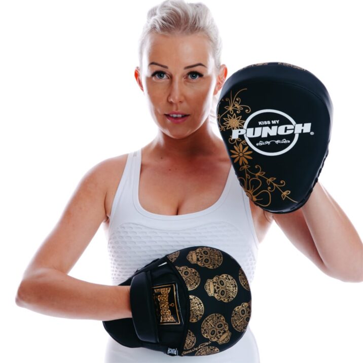 WOMENS BOXING FOCUS PADS – SKULL ART – PUNCH