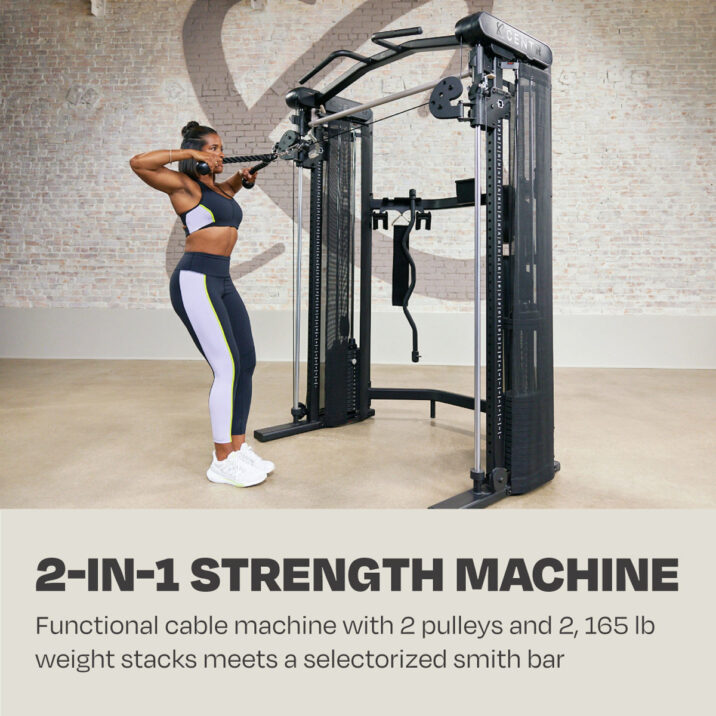 CENTR 3 HOME GYM FUNCTIONAL TRAINER WITH SELECTORIZED SMITH BAR - Image 3