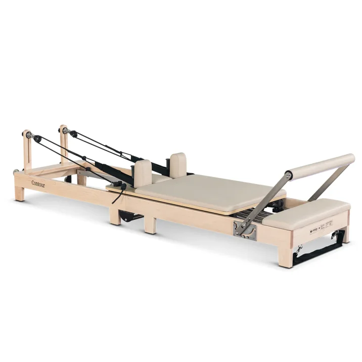 Lifespan Fitness Contour Folding Wooden Reformer Pilates Bed Set (BEIGE) - Image 4