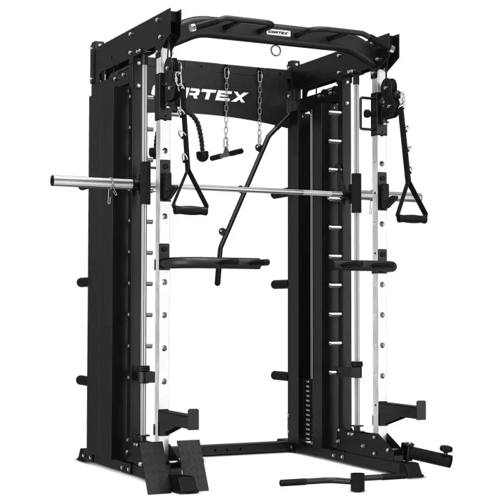 CORTEX SM-26 6-IN-1 POWER RACK WITH DUAL STACK SMITH & CABLE MACHINE